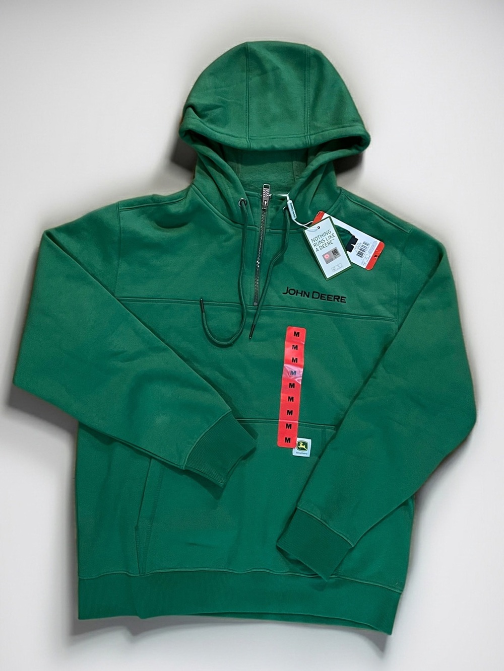 John Deere Green Quarter-Zip Hooded Pullover